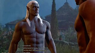 baldurs gate 3 naked playthrough halsin romance gay sex scene no mods