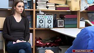 Skinny Babe Fucked Hard By Security Officer