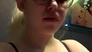 Russian slut displays her large tits on periscope for viewers to enjoy.