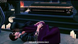 Masquerade night gangbang in 3D hentai with pussy licking!