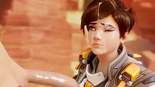 tracer pays off a bet with a wild blowjob to cinderdryadva - bewyx style