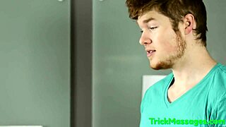 This cute teen feels intense pleasure sucking dick during massage