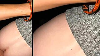 Thrilling cinema quickie with risky public sex vibes