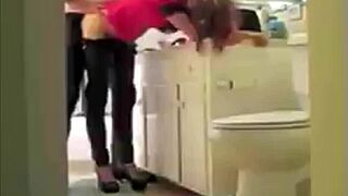 French Slut Gets Banged Hard in the Kitchen by Her Neighbor