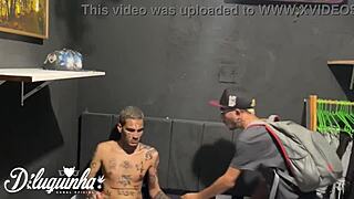 Photographer Seduces Hetero Client Into Anal Licking And Assfucking With Tattoos.