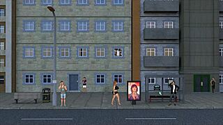 Nasty city hentai game with homemade gloryhole action