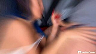 Blowjob from an Amazing Brunette Roommate's Friend in Horny Dorm Action.