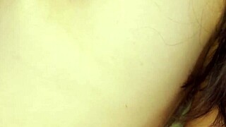 this cute brunette is showing off her petite body