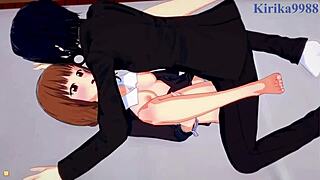 miko ino and tsubame koyasu and yu ishigami have intense sex in kaguya-sama hentai.