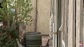 A Brunette Humiliates and Strapon-Fucks a Guy at Home.