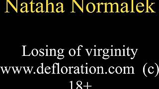 Nataha Normalek's Virgin Pussy Takes Hardcore Monster Cock Defloration