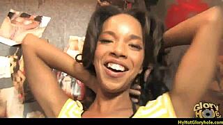 amazing interracial blowjob at gloryhole