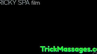 This cute teen feels intense pleasure sucking dick during massage