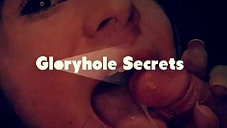 Gloryholesecrets - Hot Brunette Needs Cocks In Her Throat & Finds That At The Gloryhole