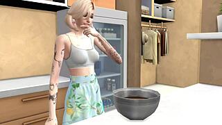 Blonde gets slammed hard at home. 3D Sims 4 action rocks!