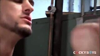 Model gets ass-fucked in threesome, piercing gay hardcore, anal cock fucking