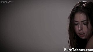 Cumsprayed babe gets drilled bent over by horny guy