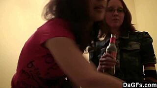 two teen lesbians playing with a camera in the bedroom, so naughty 😈