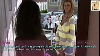 A wife and stepmother play a game together.