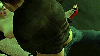 Plump cougar strolls on the street in outfit