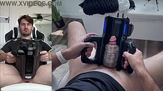 trying my new xspacecup xt5 auto-stroker toy for first time, oops!