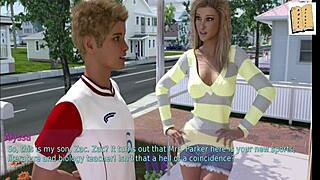 A wife and stepmother play a game together.