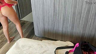 Hidden Cam Captures Webcam Model Testing New Thong Lingerie