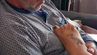 Stepmother Catches Me Masturbating And Helps