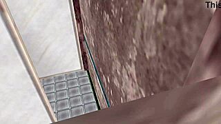 3D Animated Lesbian Girls Fuck Pussy And Ass Against Wall