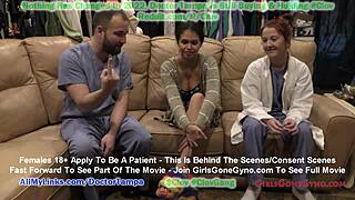 I’m so nervous about Angel Santana’s 1st gyno exam caught on hidden camera with Doctor Tampa.