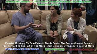 I’m so nervous about Angel Santana’s 1st gyno exam caught on hidden camera with Doctor Tampa.
