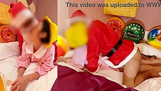 i'm practicing getting pregnant with santa on christmas, creampie in my small pussy!