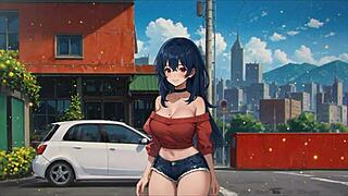 blurring walls romance hentai game ep 1 girlfriend exposes perfect ass on street