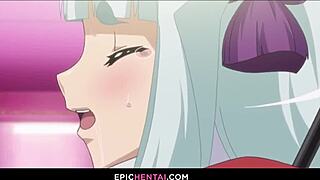 selena walks into kazuma's trap in this hentai adventure.