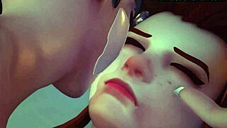 Bridgitte straps Tracer into a wild machine for anime fun.