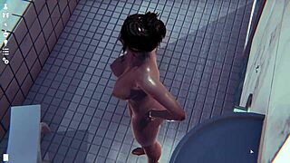 why are these big tits in the shower getting fucked?