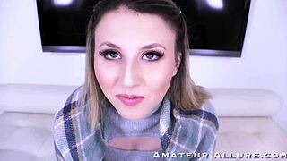 young amateurs bend over for deepthroat orgasms on pov
