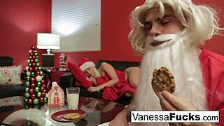 i'm vanessa letting santa fuck my tight wet pussy with big ass