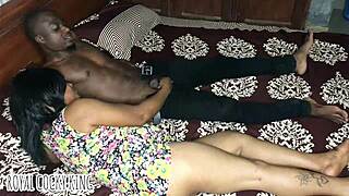 Madam seduces the appliance guy with her wet pussy.