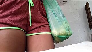 I saw this cute brazilian latina in the market, took the married guy to the depo and she gave her pussy, oh man!