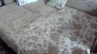 Lover Licks Feet, Bangs Sexy Milf in Doggy, Cums on Pantyhose