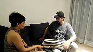 The maid, a terrible prostitute, performs blowjob and anal with monster cock, but doesn't tell the lady. Part 1