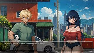 blurring walls romance hentai game ep 1 girlfriend exposes perfect ass on street