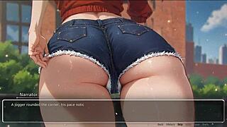 blurring walls romance hentai game ep 1 girlfriend exposes perfect ass on street