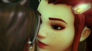 Bridgitte straps Tracer into a wild machine for anime fun.