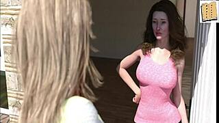 A wife and stepmother play a game together.