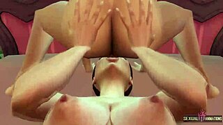 Лесбийска двойка се наслаждава на горещ аматьорски секс в горещи 3D анимации