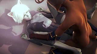 Furry cat boy pounded by futanari girls, wow!