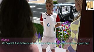 A wife and stepmother play a game together.