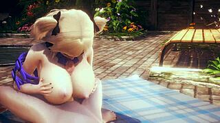 Genshin Impact Hentai - POV Fischl Boobjob Licking